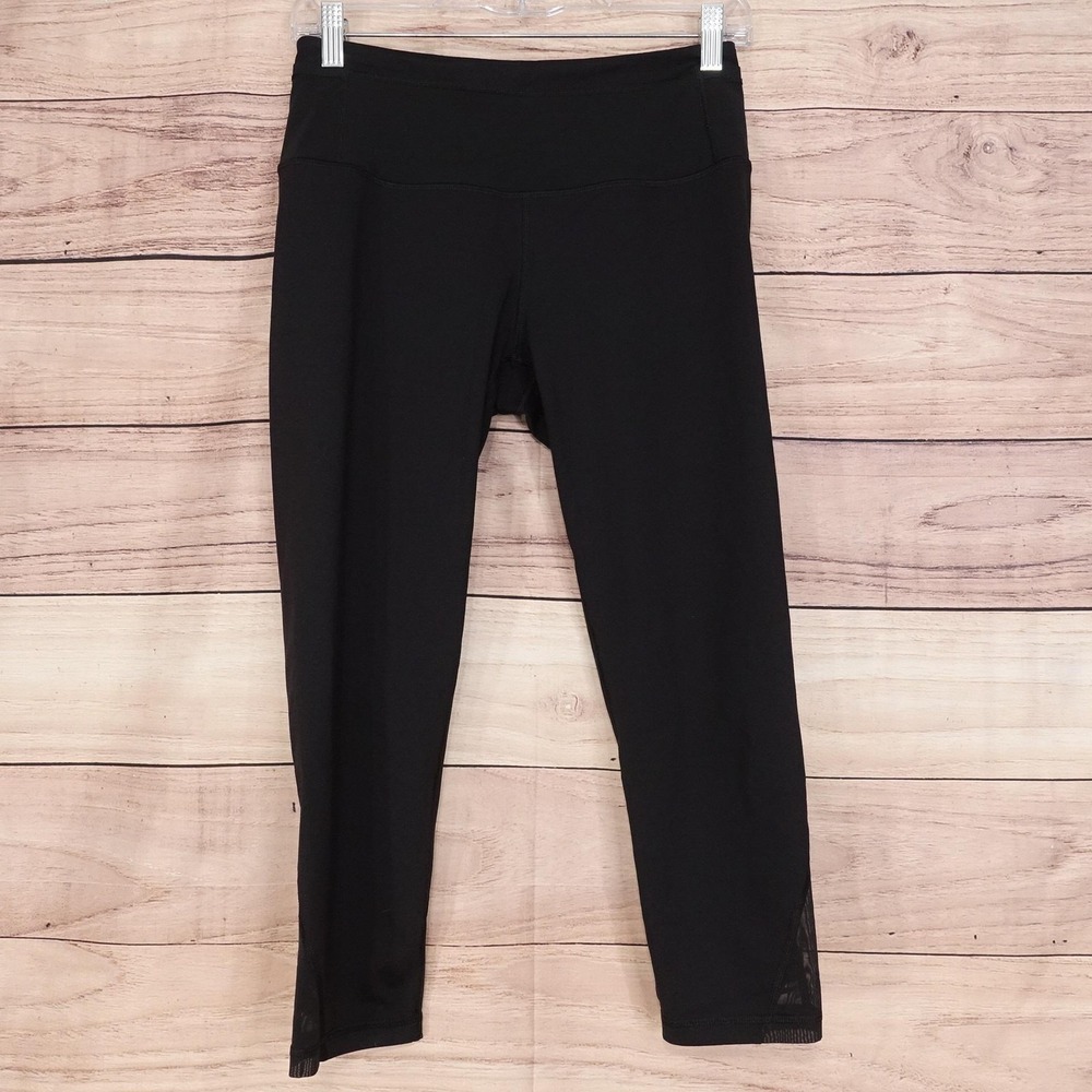 Victoria Sport Leggings Womens M Black Capri Mesh Knockout By Victoria's Secret